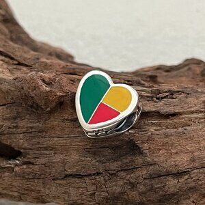 Pandora Benin Flag Exclusive Bead S925 Silver Charm For Bracelet